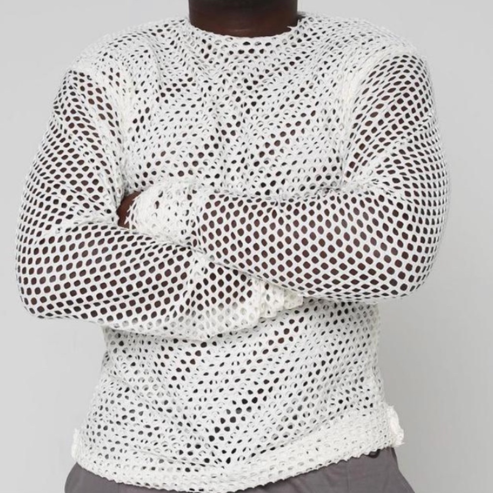 Giastáni Netted Cream Jumper